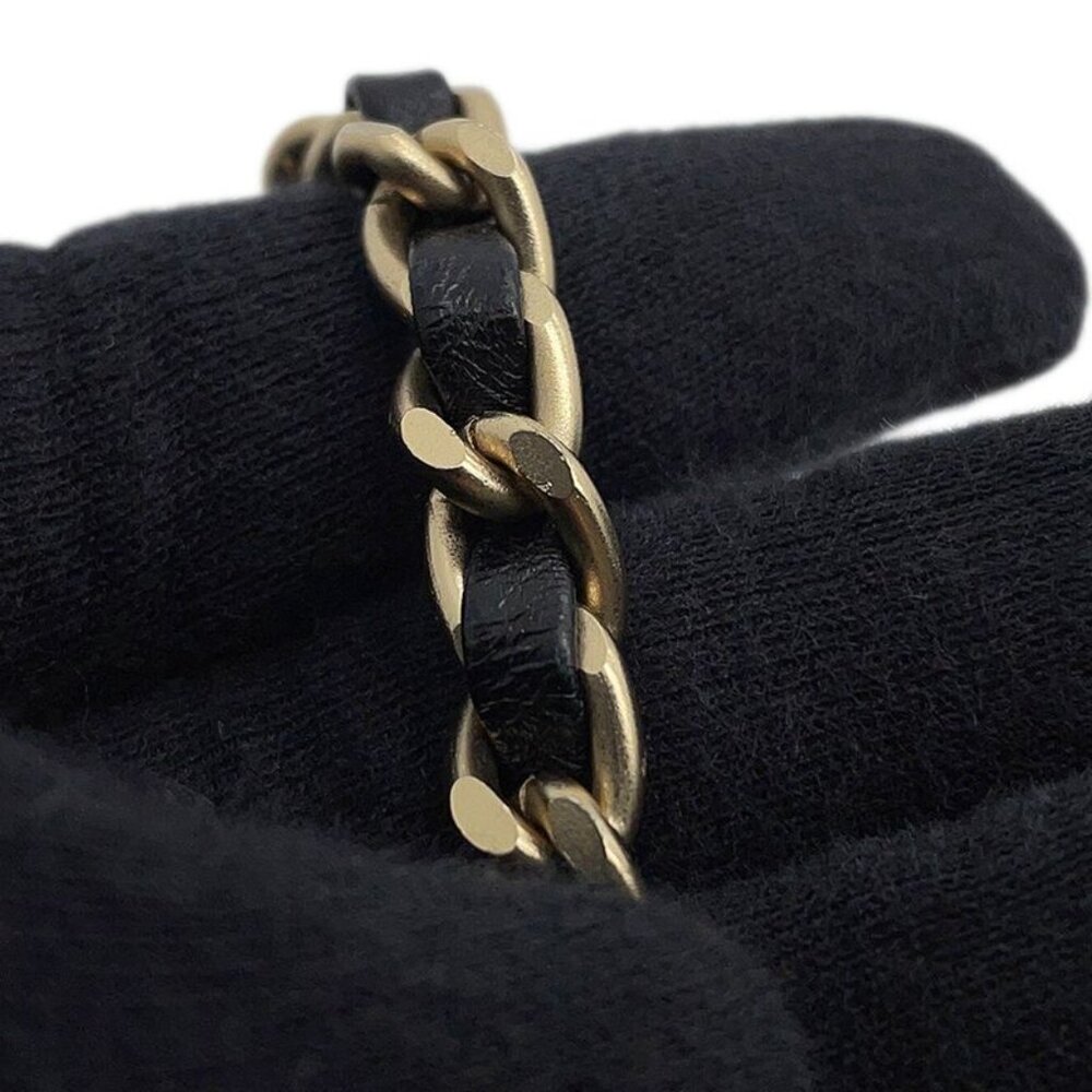 Chanel Chain Shoulder Bag Choco Bar Phone Case Lambskin Black - Picture 9 of 10